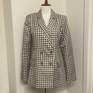 Express Oversized Plaid Blazer